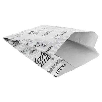 SACHETS POUR BURGER 'PAROLE' 35+20 G/M2 14+7x22 CM ARGENTE PARCHEMIN + ALUMINIUM (500 UNITÉS) - REF. 229.42 - Image 2