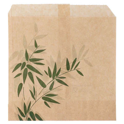 SACHET POUR FRITURES FEEL GREEN 34 G/M2 12x12 CM NATUREL PARCH.INGRAISSABLE (1000 UNITÉS) - REF. 143.04