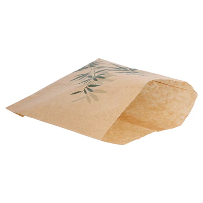 SACHET POUR FRITURES FEEL GREEN 34 G/M2 12x12 CM NATUREL PARCH.INGRAISSABLE (1000 UNITÉS) - REF. 143.04 - Image 2