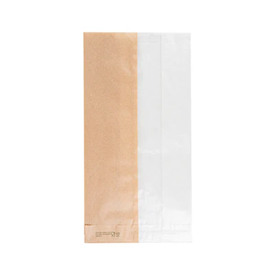 SACHETS POUR SANDWICHES AVEC FENÊTRE ECO 'JUST PAPER' SQUARE 40 G/M2 14+8x26 CM NATUREL PARCH.INGRAISSABLE (250 UNITÉS) - REF. 231.21 - Image 2