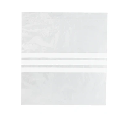 SACS 3 BANDES AVEC FERMETURE ZIP 92 G/M2 50µ 27x27 CM TRANSPARENT LDPE (500 UNITÉS) - REF. 215.52
