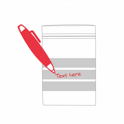 SACS 3 BANDES AVEC FERMETURE ZIP 92 G/M2 50µ 33x40 CM TRANSPARENT LDPE (500 UNITÉS) - REF. 215.53 - Image 2