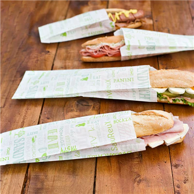 SACS BAGUETTES PFAS FREE 'GREEN PAROLE' 32 G/M2 9+4x30 CM BLANC PARCH.INGRAISSABLE (500 UNITÉS) - REF. 229.22 - Image 4