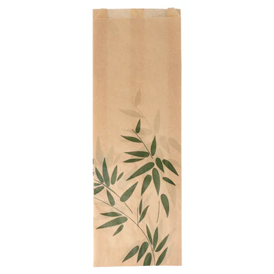 SACS BAGUETTTE GARNI FEEL GREEN 34 G/M2 12+4x35 CM NATUREL PARCH.INGRAISSABLE (500 UNITÉS) - REF. 147.12