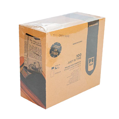 SACS COUVERTS + SERVIETTE AIRLAID NOIR 33x40 CM 'JUST IN TIME' 90 + 10PE G/M2 11,2x22,5 CM ORANGE CELLULOSE (250 UNITÉS) - REF. 214.08 - Image 5