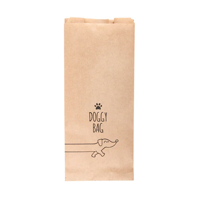 SACS "DOGGY BAG" 70 G/M2 14+8x32 CM NATUREL PARCH.INGRAISSABLE (100 UNITÉS) - REF. 230.55