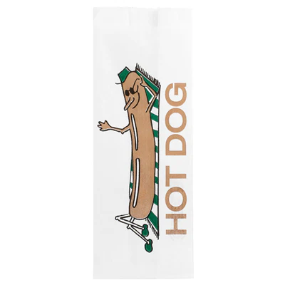 SACS HOT DOG 35 G/M2 7+5x18 CM BLANC PARCH.INGRAISSABLE (500 UNITÉS) - REF. 147.53