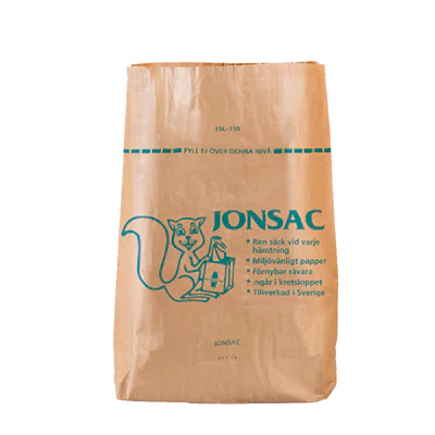 SACS POUBELLE 110 L 2x60 G/M2 70x95x25 CM MARRON KRAFT (50 UNITÉS) - REF. 219.48