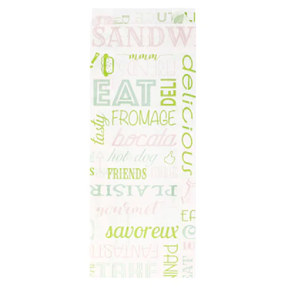 SACS SANDWICHS PFAS FREE 'GREEN PAROLE' 35 G/M2 9+4x22 CM BLANC PARCH.INGRAISSABLE (500 UNITÉS) - REF. 229.25
