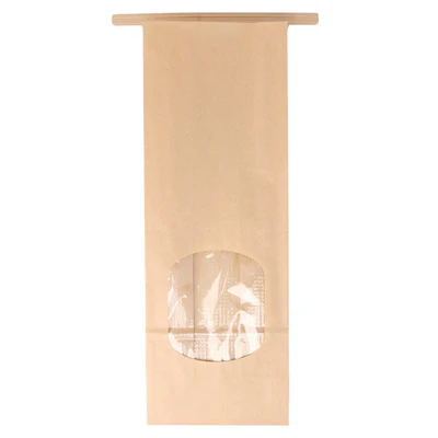 SACS SOS AUTO-FERMETURE AVEC FENÊTRE 1300 GR 60 G/M2 + 25µ OPP 9+6x25 CM NATUREL KRAFT (500 UNITÉS) - REF. 228.70