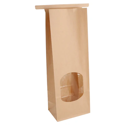 SACS SOS AUTO-FERMETURE AVEC FENÊTRE 1300 GR 60 G/M2 + 25µ OPP 9+6x25 CM NATUREL KRAFT (500 UNITÉS) - REF. 228.70 - Image 2