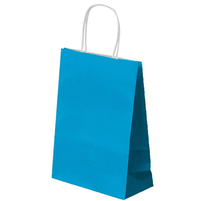 SACS SOS AVEC ANSES 80 G/M2 26+14x32 CM BLEU TURQUOISE CELLULOSE (250 UNITÉS) - REF. 192.30
