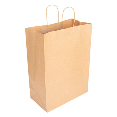 SACS SOS AVEC ANSES 90 G/M2 32+16x43 CM NATUREL KRAFT (250 UNITÉS) - REF. 109.22