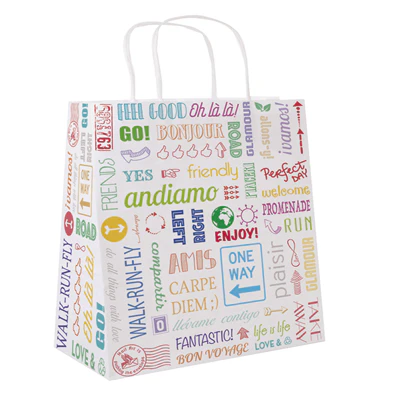 SACS SOS AVEC ANSES 'PAROLE' 80 G/M2 26+14x32 CM BLANC CELLULOSE (250 UNITÉS) - REF. 230.05