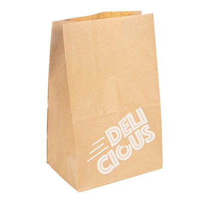 SACS SOS RECYCLÉS SANS ANSES 'DELICIOUS' 50 G/M2 18+12x28 CM NATUREL KRAFT (500 UNITÉS) - REF. 253.71 - Image 3