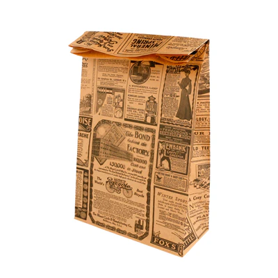 SACS SOS SANS ANSES 'TIMES' 70 G/M2 20+9x34,5 CM NATUREL KRAFT (500 UNITÉS) - REF. 222.41 - Image 2