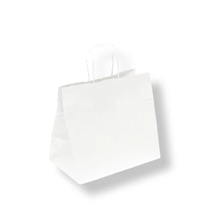 SACS SOS TRAITEUR AVEC ANSES 80 G/M2 26+17x24 CM BLANC CELLULOSE (250 UNITÉS) - REF. 166.94
