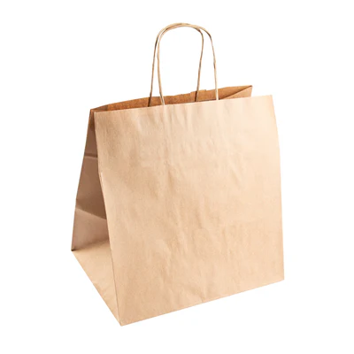 SACS SOS TRAITEUR AVEC ANSES 90 G/M2 26+20x27 CM NATUREL KRAFT (250 UNITÉS) - REF. 167.15 - Image 2