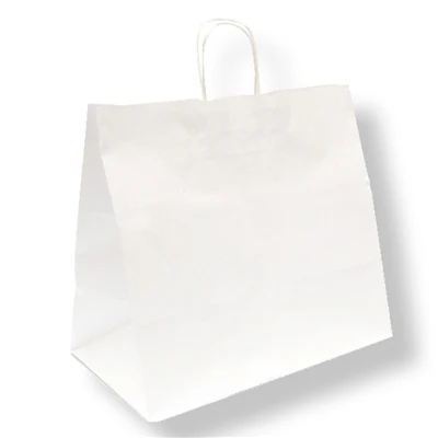 SACS SOS TRAITEUR AVEC ANSES 90 G/M2 36+21x33,5 CM BLANC CELLULOSE (250 UNITÉS) - REF. 179.78
