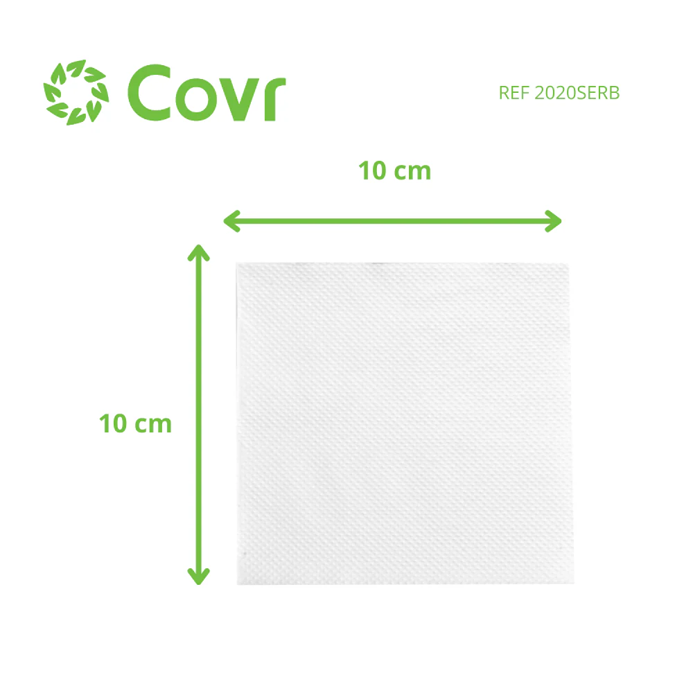 Serviette micropoint 20x20 2plis P4 blanche - Image 2