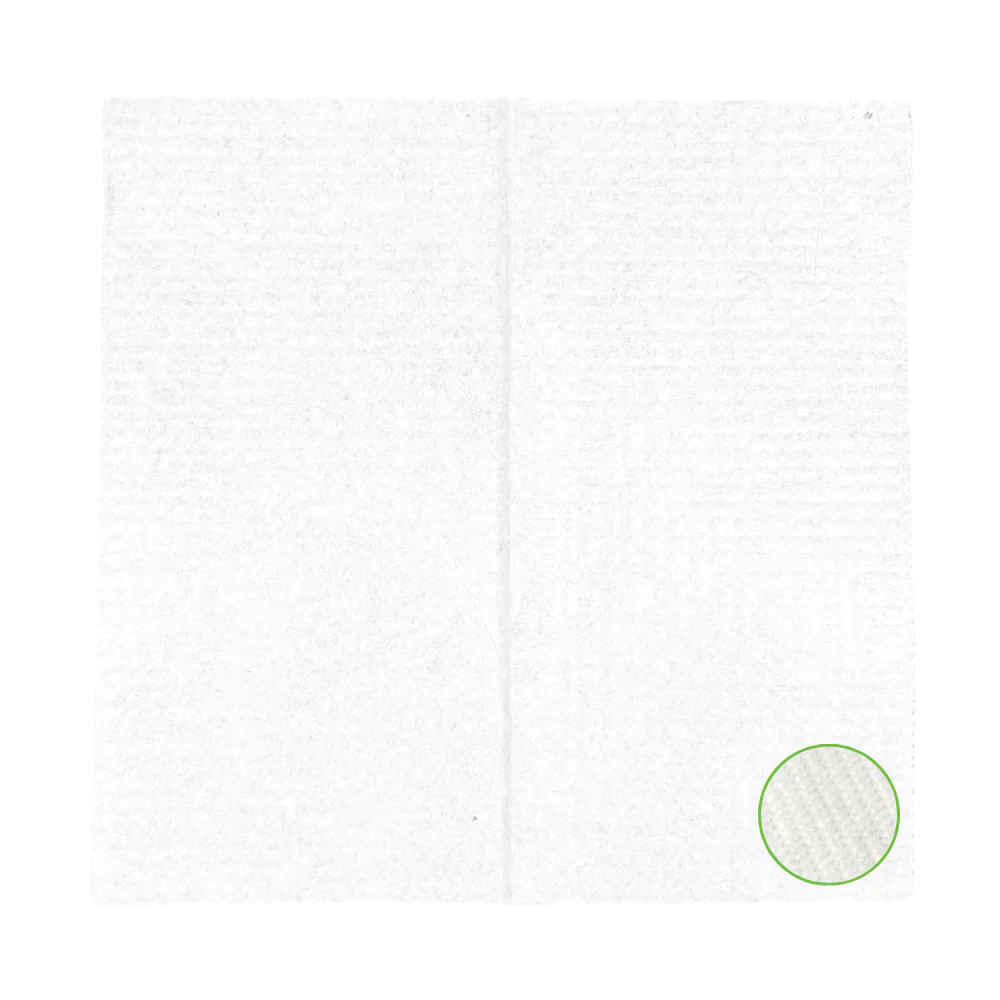 Serviettes blanches 1 pli 14x14 - Image 3