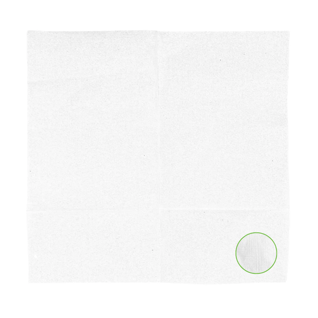 Serviettes blanches 1 pli 17x17 - Image 3