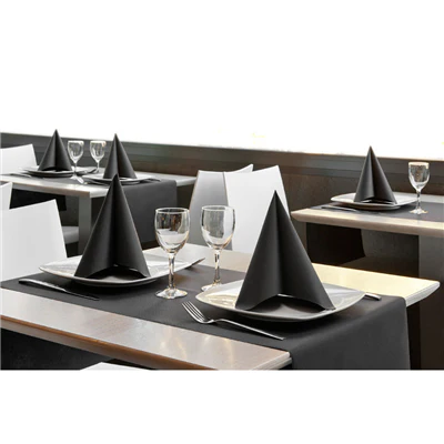 SERVIETTES 55 G/M2 45x45 CM NOIR AIRLAID (700 UNITÉS) - REF. 181.90 - Image 3