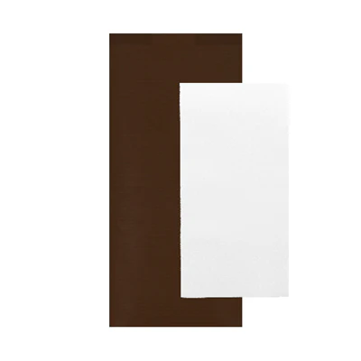 SERVIETTES BLANCHES AIRLAID EMBALLÉES JUST IN TIME 40 + 10PE G/M2 11x25 CM CHOCOLAT KRAFT VERGÉ (300 UNITÉS) - REF. 251.51