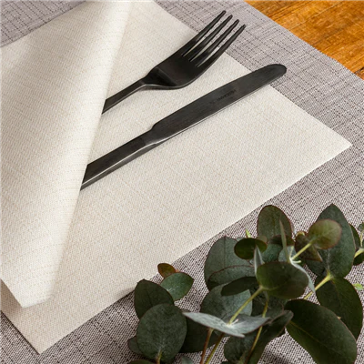 SERVIETTES 'DRY COTTON' 55 G/M2 40x40 CM IVOIRE AIRLAID (700 UNITÉS) - REF. 182.07 - Image 2