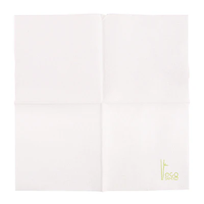 SERVIETTES LIKE LINEN - ECO BAMBOO 70 G/M2 20x20 CM BLANC SPUNLACE (3600 UNITÉS) - REF. 232.32 - Image 2