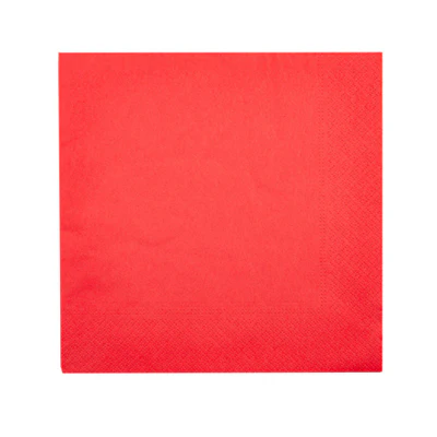 SERVIETTES ECOLABEL 2 PLIS 18 G/M2 39x39 CM ROUGE OUATE (1600 UNITÉS) - REF. 103.45