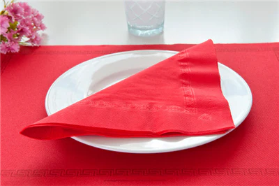 SERVIETTES ECOLABEL 2 PLIS 18 G/M2 39x39 CM ROUGE OUATE (1600 UNITÉS) - REF. 103.45 - Image 2