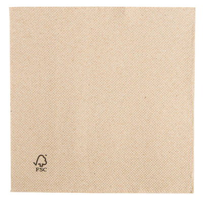 SERVIETTES ECOLABEL DOUBLE POINT 19 G/M2 30x30 CM NATUREL OUATE RECYCLÉE (1800 UNITÉS) - REF. 232.06 - Image 2