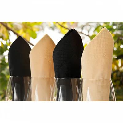 SERVIETTES ECOLABEL 4 PLIS 'QUATTRO' 21 G/M2 45x45 CM NOIR OUATE (750 UNITÉS) - REF. 143.67 - Image 3