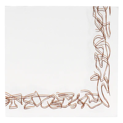 SERVIETTES ECOLABEL DOUBLE POINT 'ARISTAS' 18 G/M2 40x40 CM BLANC OUATE (1200 UNITÉS) - REF. 143.57