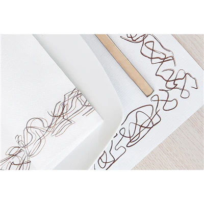 SERVIETTES ECOLABEL DOUBLE POINT 'ARISTAS' 18 G/M2 40x40 CM BLANC OUATE (1200 UNITÉS) - REF. 143.57 - Image 3