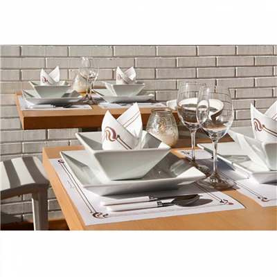 SERVIETTES ECOLABEL DOUBLE POINT 'MAXIM BRUN' 18 G/M2 40x40 CM BLANC OUATE (1200 UNITÉS) - REF. 114.04 - Image 4