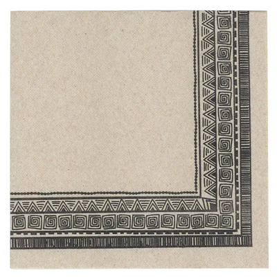 SERVIETTES ECOLABEL DOUBLE POINT 'NAIROBI' 18 G/M2 40x40 CM NATUREL OUATE RECYCLÉE (1200 UNITÉS) - REF. 224.76