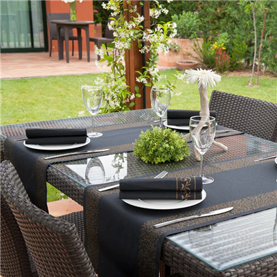 SERVIETTES ECOLABEL DOUBLE POINT 'TROYA' 18 G/M2 40x40 CM NOIR OUATE (1200 UNITÉS) - REF. 120.48 - Image 5