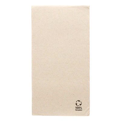 SERVIETTES ECOLABEL P. 1/6 DOUBLE POINT 19 G/M2 30x40 CM NATUREL OUATE RECYCLÉE (1500 UNITÉS) - REF. 230.88
