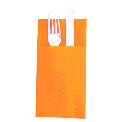 SERVIETTES KANGOUROU 55 G/M2 40x40 CM MANDARINE AIRLAID (700 UNITÉS) - REF. 191.29