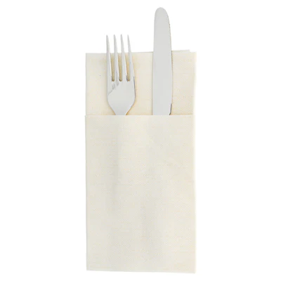 SERVIETTES KANGOUROU LIKE LINEN 70 G/M2 40x40 CM CREME SPUNLACE (700 UNITÉS) - REF. 203.93