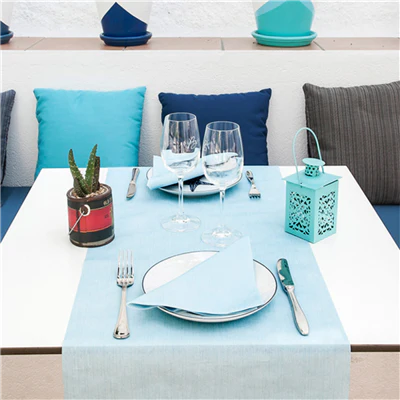 SERVIETTES LIKE LINEN 70 G/M2 40x40 CM TURQUOISE SPUNLACE (600 UNITÉS) - REF. 194.82 - Image 4