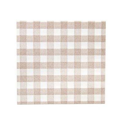 SERVIETTES LIKE LINEN 'VICHY' 70 G/M2 40x40 CM TAUPE SPUNLACE (600 UNITÉS) - REF. 228.57