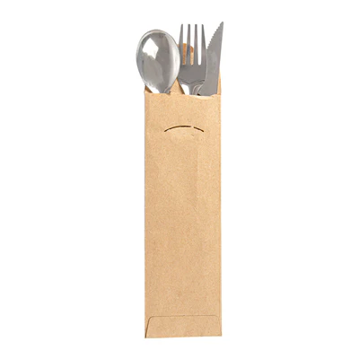 SET FOURCHETTE, COUTEAU, CUILLÈRE 18 CM ARGENTE INOX (100 UNITÉS) - REF. 260.96