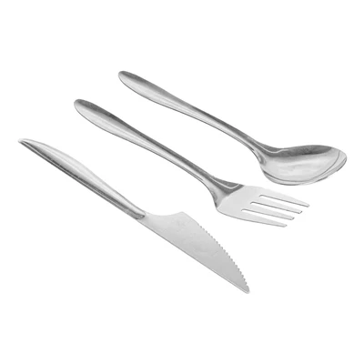 SET FOURCHETTE, COUTEAU, CUILLÈRE 18 CM ARGENTE INOX (100 UNITÉS) - REF. 260.96 - Image 4
