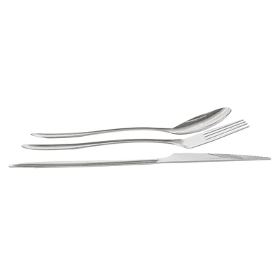SET FOURCHETTE, COUTEAU, CUILLÈRE 18 CM ARGENTE INOX (100 UNITÉS) - REF. 260.96 - Image 5