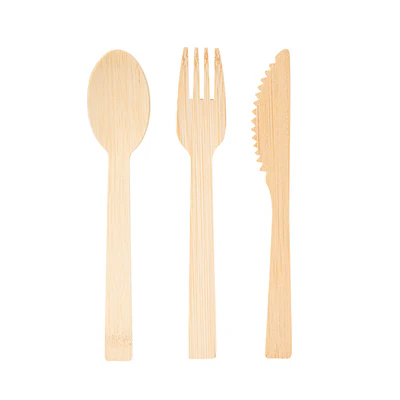 SET 4/1 COUVERTS +SERVIETTE BAMBOO 17 CM NATUREL BAMBOU (50 UNITÉS) - REF. 180.19 - Image 4