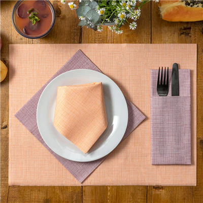 SETS DE TABLE 'DRY COTTON' 55 G/M2 30x40 CM MANDARINE AIRLAID (800 UNITÉS) - REF. 182.65 - Image 4