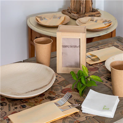 SETS DE TABLE OFFSET FEEL GREEN 'VINTAGE' 70 G/M2 30x42 CM QUADRICHROMIE PAPIER RECYCLÉ (2000 UNITÉS) - REF. 232.07 - Image 2